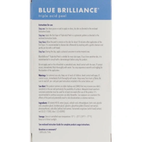 OBAGI CLINICAL BLUE BRILLANCE PEEL $149 Facial acid radiance triple acid - Picture 2 of 2